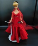 blonde barbie red gown main view